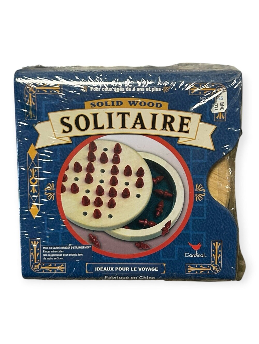 Solid Wood Solitaire Cardinal Travel Game New Sealed Ages 4+ Family